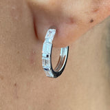 Diamond Hoop Earrings 0.8 ct White Gold