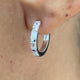 Diamond Hoop Earrings 0.8 ct White Gold