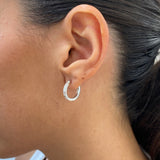 Diamond Hoop Earrings 0.8 ct White Gold