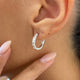 Diamond Hoop Earrings 0.8 ct White Gold