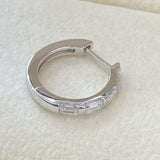Diamond Hoop Earrings 0.8 ct White Gold