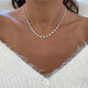 Diamond Tennis Necklace 9.10 Carat White Gold 14K