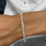 Diamond Tennis Bracelet 10.65 Carat White Gold 14K