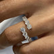 Diamond Wrap Ring 1.70 Carat White Gold 14K