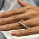 Diamond V Shape Ring 1.40 Carat White Gold 14K