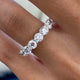 Diamond Half Eternity Ring 1.96 Carat White Gold 14K