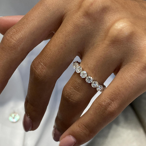 Diamond Eternity Ring 3.14 Carat White Gold 14K