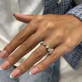 Diamond 5 Stone Ring 1.26 Carat White Gold 14K