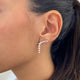 Diamond Drop Earrings 1.32 Carat White Gold 14K