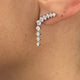Diamond Drop Earrings 1.32 Carat White Gold 14K