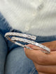 Diamond Bangle 6.88 Carat White Gold 14K