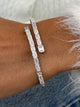 Diamond Bangle 6.88 Carat White Gold 14K