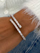 Diamond Bangle 6.88 Carat White Gold 14K