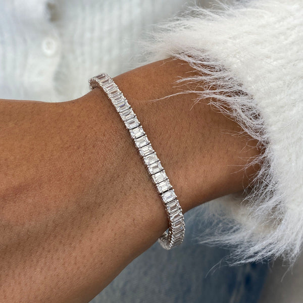 Diamond Tennis Bracelet 9.25 Carat White Gold 14K