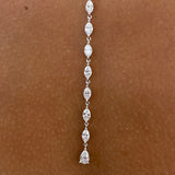 Diamond Lariat Necklace 2.40 Carat White Gold 14K