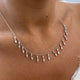 Diamond Chain Necklace 1.72 Carat White Gold 14K