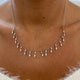Diamond Chain Necklace 1.72 Carat White Gold 14K