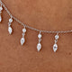 Diamond Chain Necklace 1.72 Carat White Gold 14K
