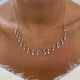 Diamond Chain Necklace 1.72 Carat White Gold 14K