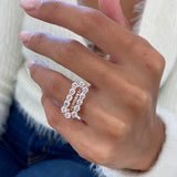 Diamond Pave Ring 2.18 Carat Rose Gold 14K