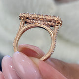 Diamond Pave Ring 2.18 Carat Rose Gold 14K