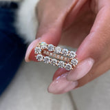 Diamond Pave Ring 2.18 Carat Rose Gold 14K