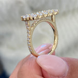 Diamond Pave Ring 2.23 Carat Yellow Gold 14K