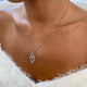 Diamond Pendant Necklace 0.95 Carat White Gold 14K