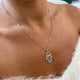 Diamond Pendant Necklace 0.95 Carat White Gold 14K
