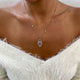 Diamond Pendant Necklace 0.95 Carat White Gold 14K