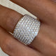 Diamond Dome Ring 3 Carat White Gold 14K