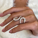 Diamond Wrap Ring 2.66 Carat White Gold 14K