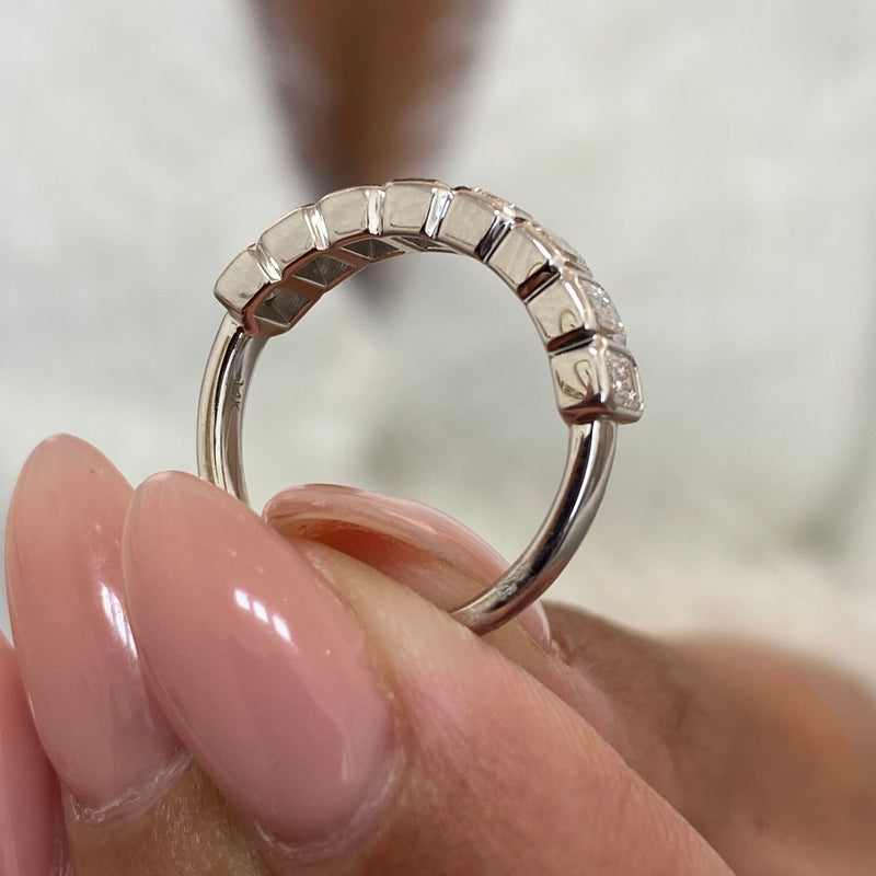 Diamond Wedding Band Fashion Ring 1 ct TCW, White Gold 14K