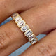 Diamond Half Eternity Fashion Ring 1 ct TCW, Yellow Gold 14K