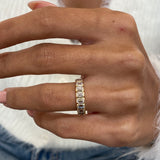 Diamond Half Eternity Ring 1.05 Carat Yellow Gold 14K