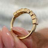 Diamond Half Eternity Ring 1.05 Carat Yellow Gold 14K