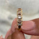 Diamond Half Eternity Ring 1.05 Carat Yellow Gold 14K