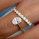 Diamond Solitaire Wrap Ring 1.1 ct Yellow Gold