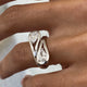 Diamond Two Stone Ring 1.11 Carat White Gold 14K
