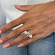 Diamond Two Stone Ring 1.11 Carat White Gold 14K