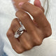 Diamond Two Stone Ring 1.11 Carat White Gold 14K