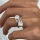 Diamond Two Stone Ring 1.11 Carat White Gold 14K