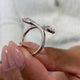 Diamond Two Stone Ring 1.11 Carat White Gold 14K