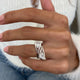 Diamond Two Stone Ring 1.11 Carat White Gold 14K