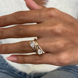 Diamond Statement Fashion Ring 1 ct TCW, Yellow Gold 14K