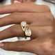 Diamond Statement Fashion Ring 1 ct TCW, Yellow Gold 14K