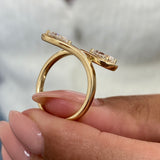 Diamond Statement Fashion Ring 1 ct TCW, Yellow Gold 14K