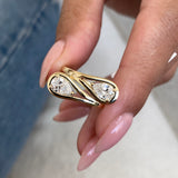 Diamond Statement Fashion Ring 1 ct TCW, Yellow Gold 14K