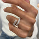 Diamond Wrap Ring 1.48 Carat White Gold 14K