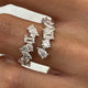 Diamond Wrap Ring 1.48 Carat White Gold 14K